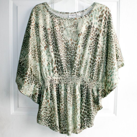 Cato Tops - Cato Women's Leopard Print Top - Size:18/20W